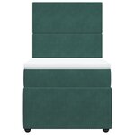 vidaXL Sommier à lattes de lit avec matelas Vert foncé 90x200 cm