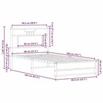 vidaXL Cadre de lit sans matelas chêne marron 80x200cm bois ingénierie