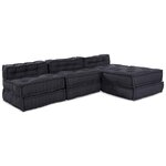 vidaXL Canapé modulaire 4 Pièces Anthracite 70 x 70 x 56 cm tissu