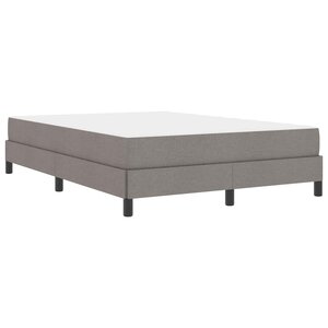 vidaXL Lit à ressorts avec matelas Taupe 140 x 190 cm tissu