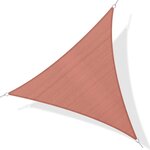 Voile d'ombrage triangulaire grande taille 4 x 4 x 4 m polyéthylène haute densité résistant aux UV rouille