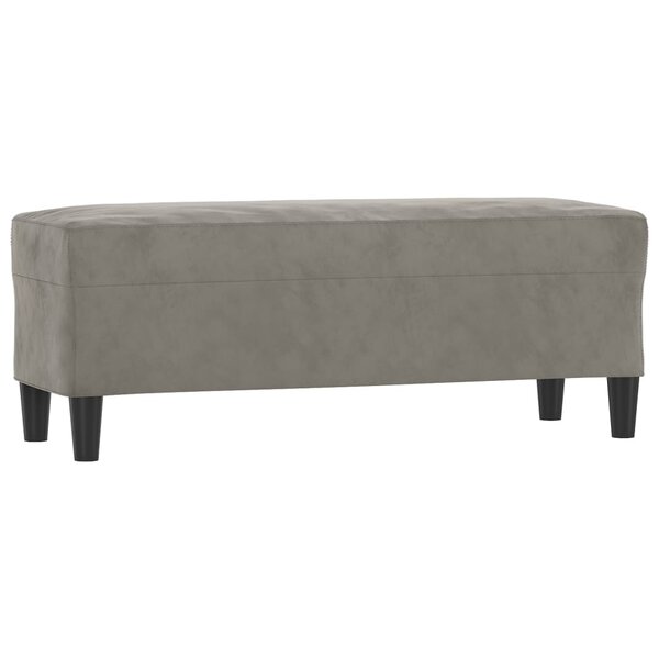 Banc banquette 100 x 35 x 41 cm velours gris clair 02_0010622