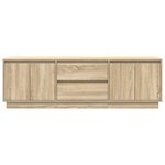 vidaXL Meuble TV avec lumières LED chêne sonoma 160 5x41x50 cm