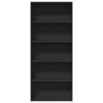 vidaXL Bibliothèque noir 80x30x189 cm bois d'ingénierie