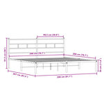 vidaXL Cadre de lit en métal sans matelas chêne sonoma 200x200 cm