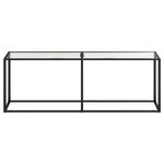 vidaXL Table console Transparent 220x35x75 5 cm Verre trempé