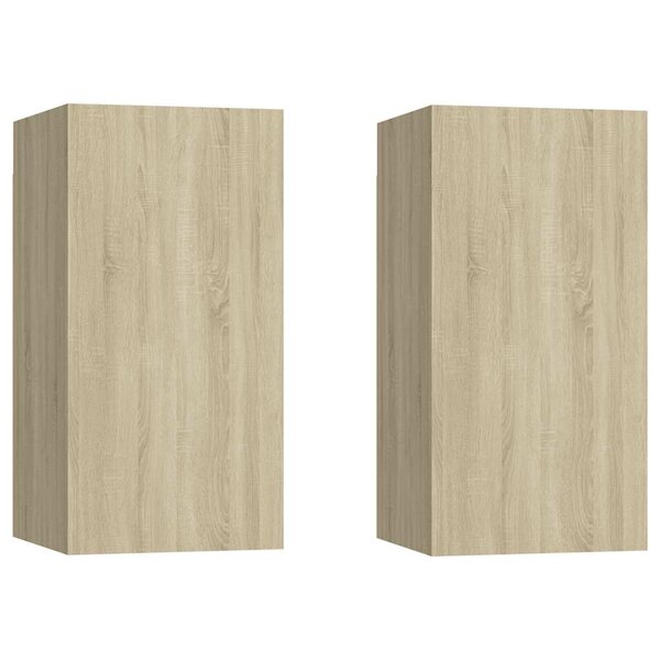 vidaXL Meubles TV 2 Pièces Chêne sonoma 30 5x30x60 cm Bois d’ingénierie