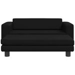 vidaXL Canapé avec repose-pied pour enfants noir 100x50x30 cm