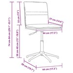 vidaXL Chaise de salle à manger Vert clair Velours