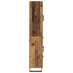 vidaXL Haut Armoire 2 Pièces Bois Ancien Bois Aggloméré et Verre