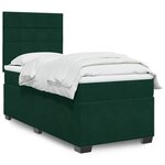 vidaXL Sommier à lattes de lit avec matelas Vert foncé 100x200 cm