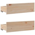 vidaXL Lit bibliothèque sans matelas 150x200 cm bois massif de pin