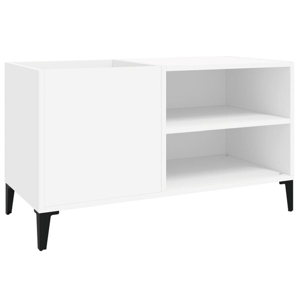 vidaXL Armoire à disques blanc 84 5x38x48 cm bois d'ingénierie
