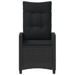 vidaXL Chaise de jardin 2 Pièces Noir 56 x 64 x 94 cm Acier et Polyester