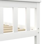 vidaXL Cadre de lit Blanc Bois de pin massif 120 x 200 cm