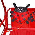 vidaXL Siège balançoire pour enfants Rouge