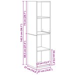 vidaXL Ensemble meuble TV 2 Pièces Chêne noir 37 x 37 x 142.5 cm