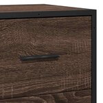 vidaXL Buffet chêne marron 68x35x76 cm bois d'ingénierie et métal