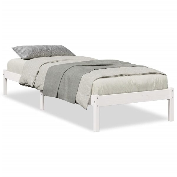 vidaXL Cadre de lit extra long sans matelas 80x220 cm bois massif pin