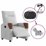 vidaXL Fauteuil inclinable électrique gris nuage tissu