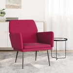 vidaXL Fauteuil Rouge bordeaux 62x79x79 cm Velours