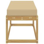 vidaXL Banc de Jardin Blanc 115 x 43 x 45 cm Bois d'Acacia Massif