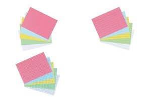 Fiches bristol, format A7, ligné, vert HERLITZ