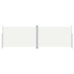 vidaXL Auvent latéral rétractable Crème 220x600 cm