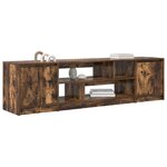 vidaXL Meuble TV chêne fumé 188 5x41x50 cm bois d'ingénierie