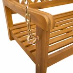 vidaXL Banc balançoire de jardin 2 -Seater 110 x 56 x 58 cm Naturel