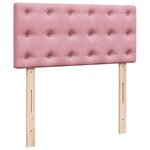 vidaXL Sommier à lattes de lit avec matelas Rose 100x200 cm Velours