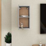 vidaXL Meuble TV Gris béton 30 5x30x60 cm Bois d’ingénierie
