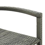 vidaXL Tabourets de bar lot de 4 gris résine tressée