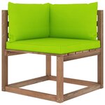 vidaXL Salon palette de jardin 6 Pièces et coussins Bois de pin imprégné