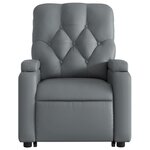 vidaXL Fauteuil inclinable Gris Similicuir