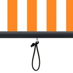 vidaXL Store roulant d'extérieur 80x250 cm Blanc et orange