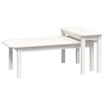 vidaXL Ensemble de tables basses 2 Pièces Blanc Bois massif de pin