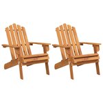 vidaXL Chaises Adirondack de jardin lot de 2 Bois massif d'acacia