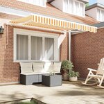 vidaXL Auvent Rétractable Jaune 300 x 200 cm tissu