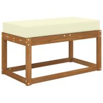 vidaXL Coussin de Siège d'Extérieur Crème 80 x 40 x 8 cm