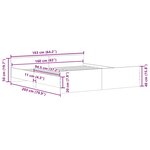 vidaXL Cadre de lit sans matelas vieux bois 160x200 cm bois ingénierie