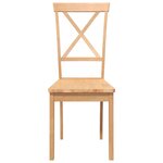 vidaXL Chaises à manger 2 Pièces bois massif caoutchouc