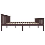 vidaXL Cadre de lit sans matelas marron foncé pin massif 180x200 cm