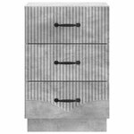 vidaXL Cabinet de chevet avec tiroir Gris béton 43 x 41 x 63 5 cm
