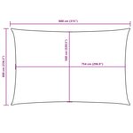 vidaXL Voile de parasol tissu oxford rectangulaire 6x8 m orange