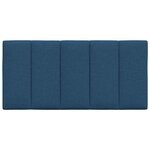 vidaXL Coussin de tête de lit bleu 100 cm tissu