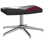 vidaXL Chaise de relaxation avec tabouret Patchwork Tissu