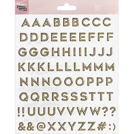 Stickers Autocollants Alphabet Doré - Draeger paris