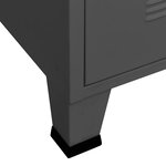 vidaXL Coffre de rangement industriel Anthracite 75x40x115 cm Métal