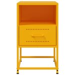 vidaXL Tables de chevet 2 Pièces jaune moutarde 36x39x60 5 cm acier